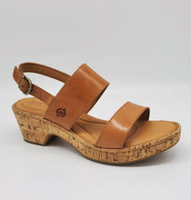Load image into Gallery viewer, Born Atzel Womens Sandal Cork Wrapped Wedge Leather Tan