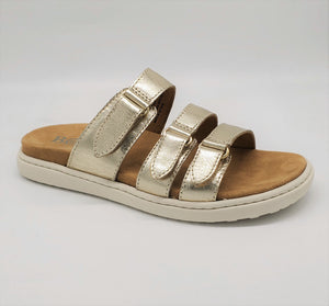 Born Daintree Sandal Light Gold Womens Comfort Metallic