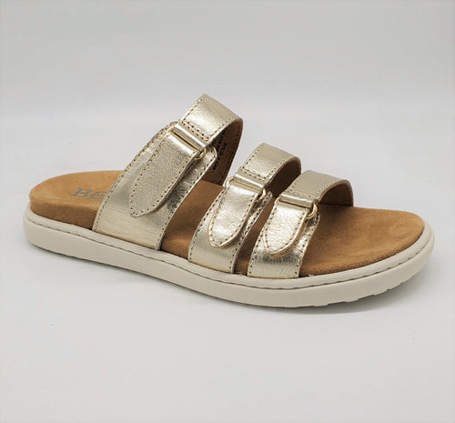 Born Daintree Sandal Light Gold Womens Comfort Metallic